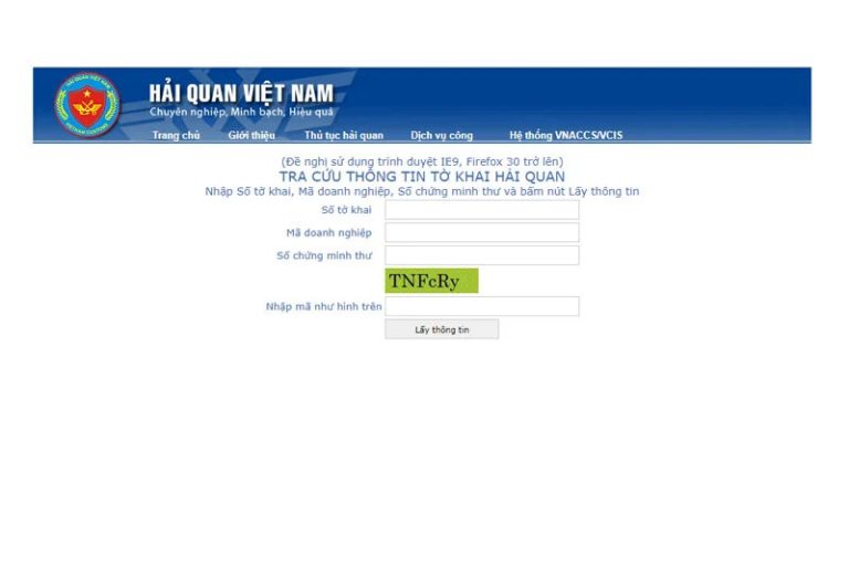 Hướng dẫn tra cứu tờ khai hải quan